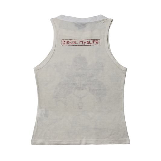 reworked Diesel semi sheer tank top