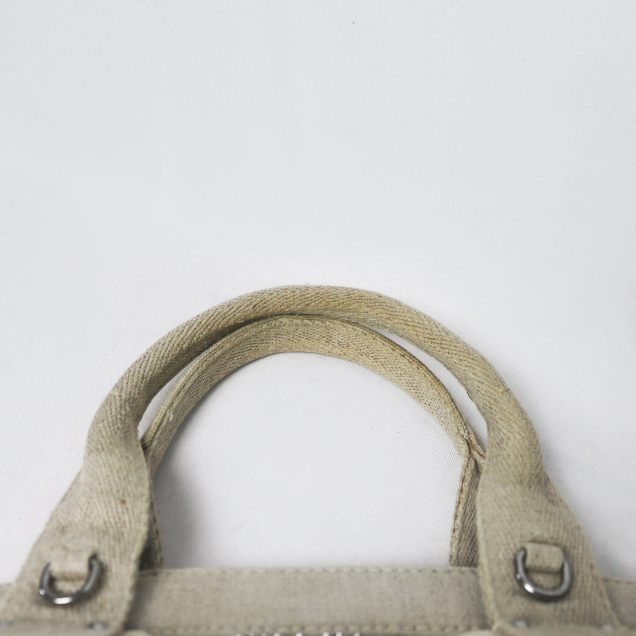 Prada canvas frame bowling bag