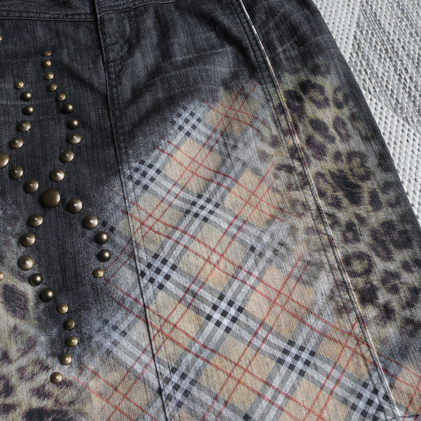 reworked Burberry hoodie and skirt set - Size S/M