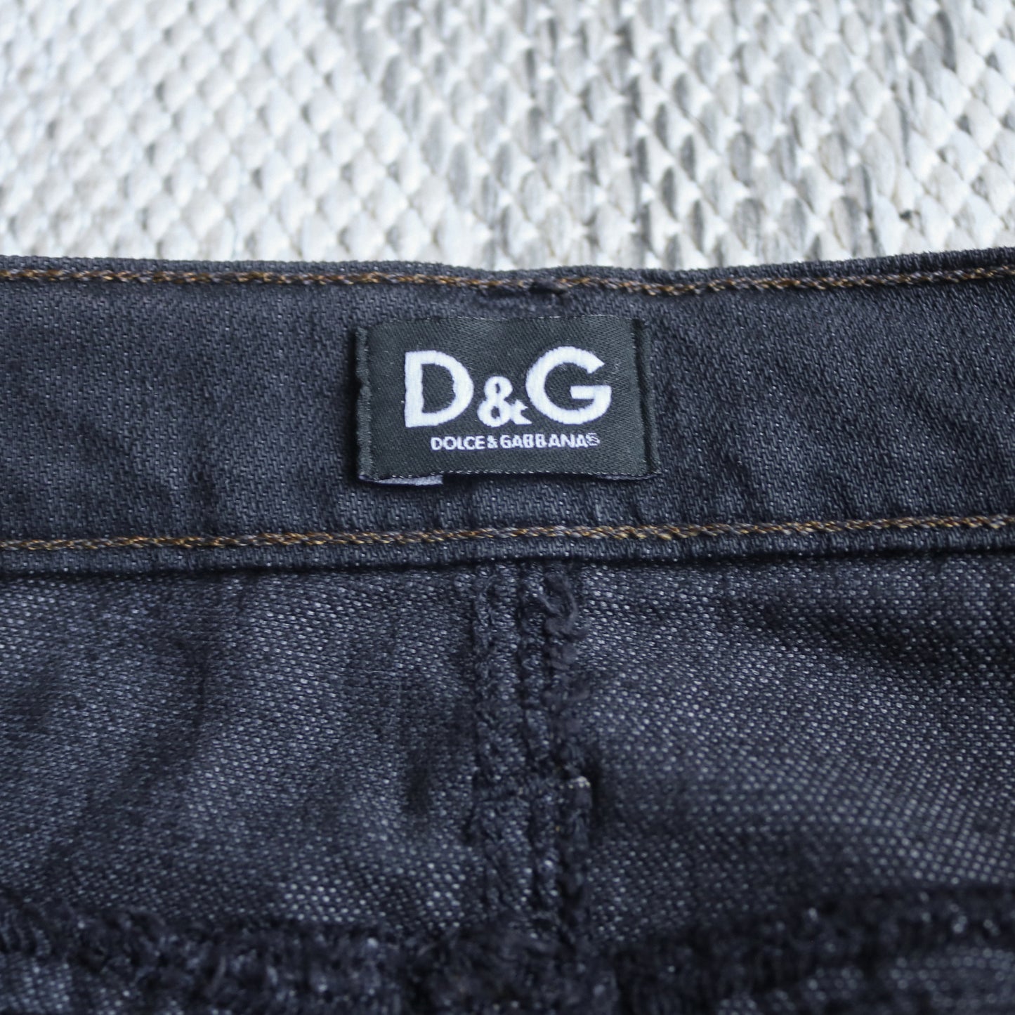 reworked Dolce & Gabbana denim skirt - Size 28