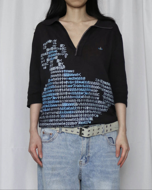 reworked Vivienne Westwood polo shirt - Size M