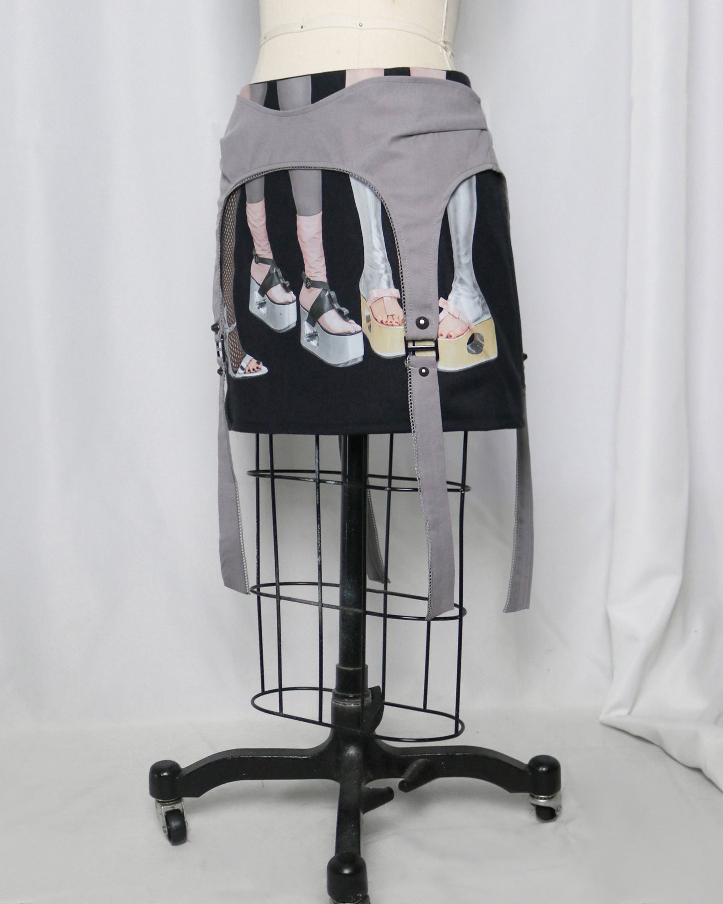 reworked Prada garter layered skirt - Size 40