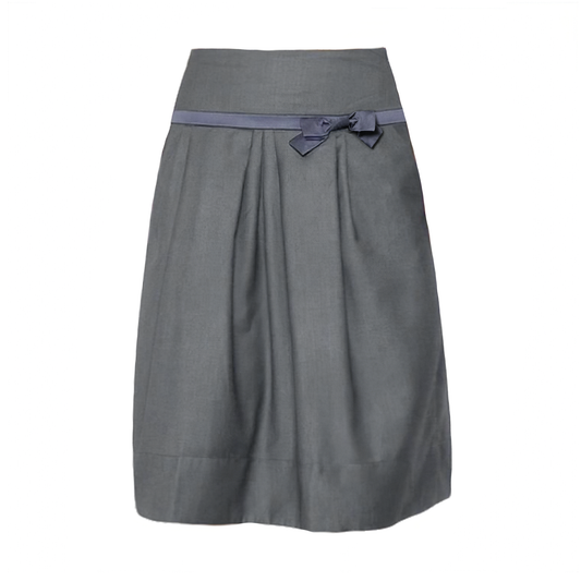 bow tie low rise midi skirt