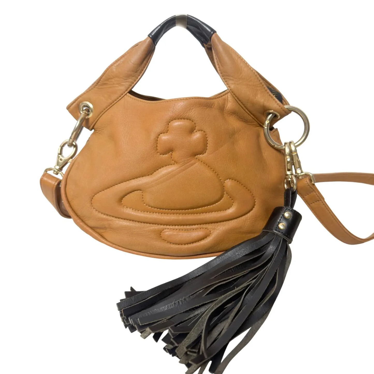 Vivienne Westwood embossed orb leather bag