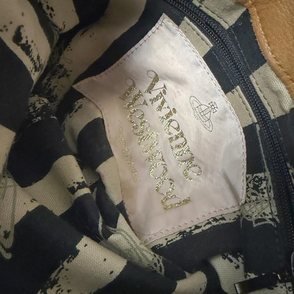 Vivienne Westwood embossed orb leather bag