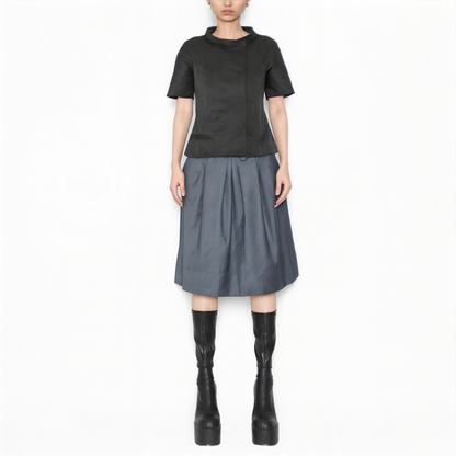 off-centre stand collar jacket