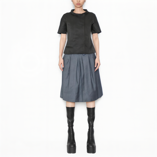 off-centre stand collar jacket