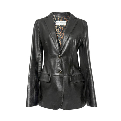 Dolce & Gabbana leather blazer jacket - Size 42