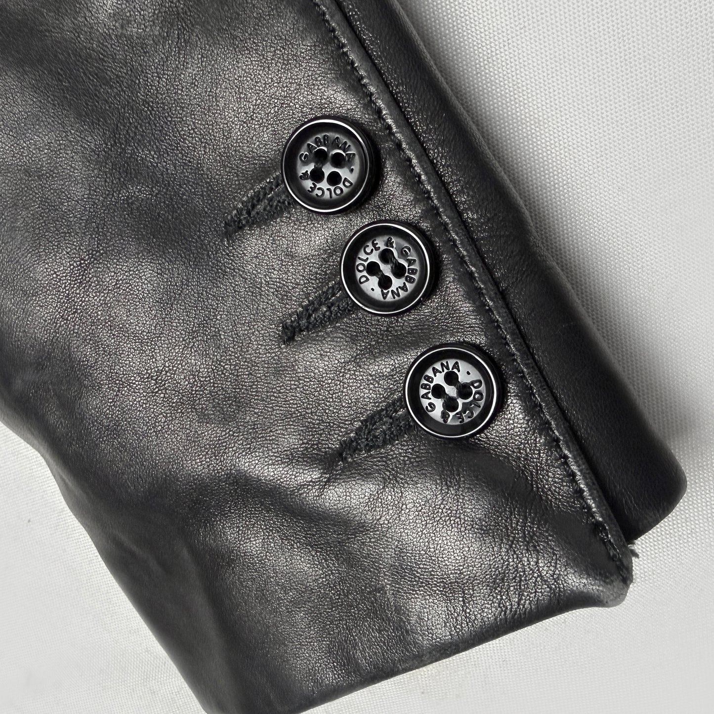 Dolce & Gabbana leather blazer jacket - Size 42