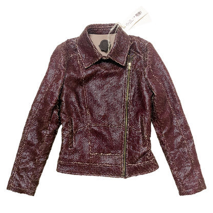 Van Caloen distressed leather biker jacket - Size 38