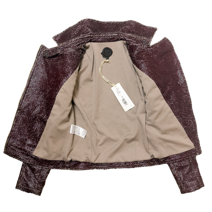 Van Caloen distressed leather biker jacket - Size 38