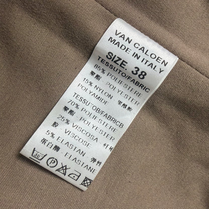 Van Caloen distressed leather biker jacket - Size 38