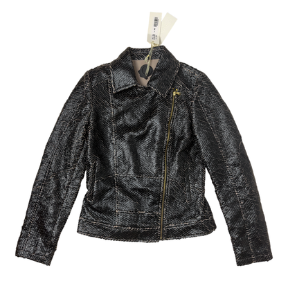 Van Caloen distressed leather biker jacket - Size 40