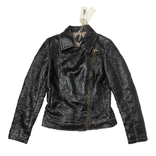 Van Caloen distressed leather biker jacket - Size 40