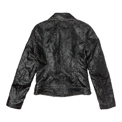 Van Caloen distressed leather biker jacket - Size 40