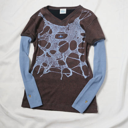 reworked Vivienne Westwood ribbed knit top