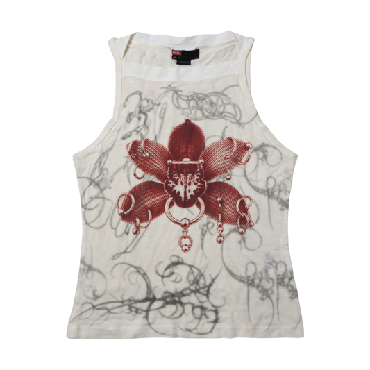 reworked Diesel semi sheer tank top