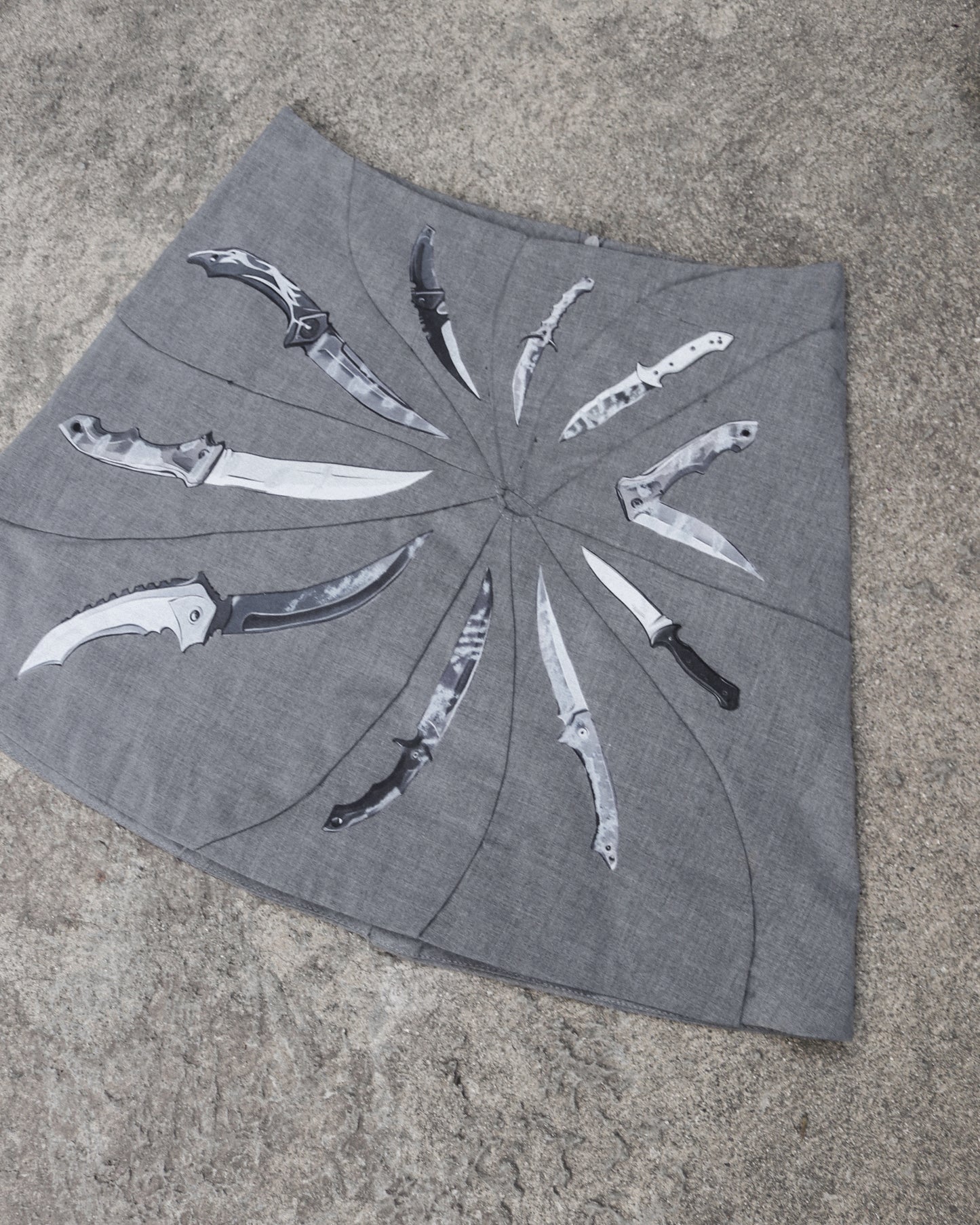 drowning knife a-line skirt