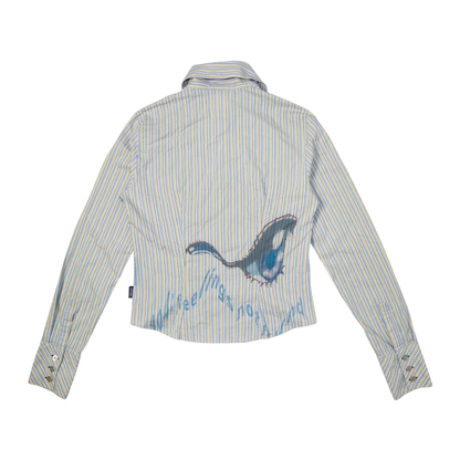 reworked Versace striped shirt