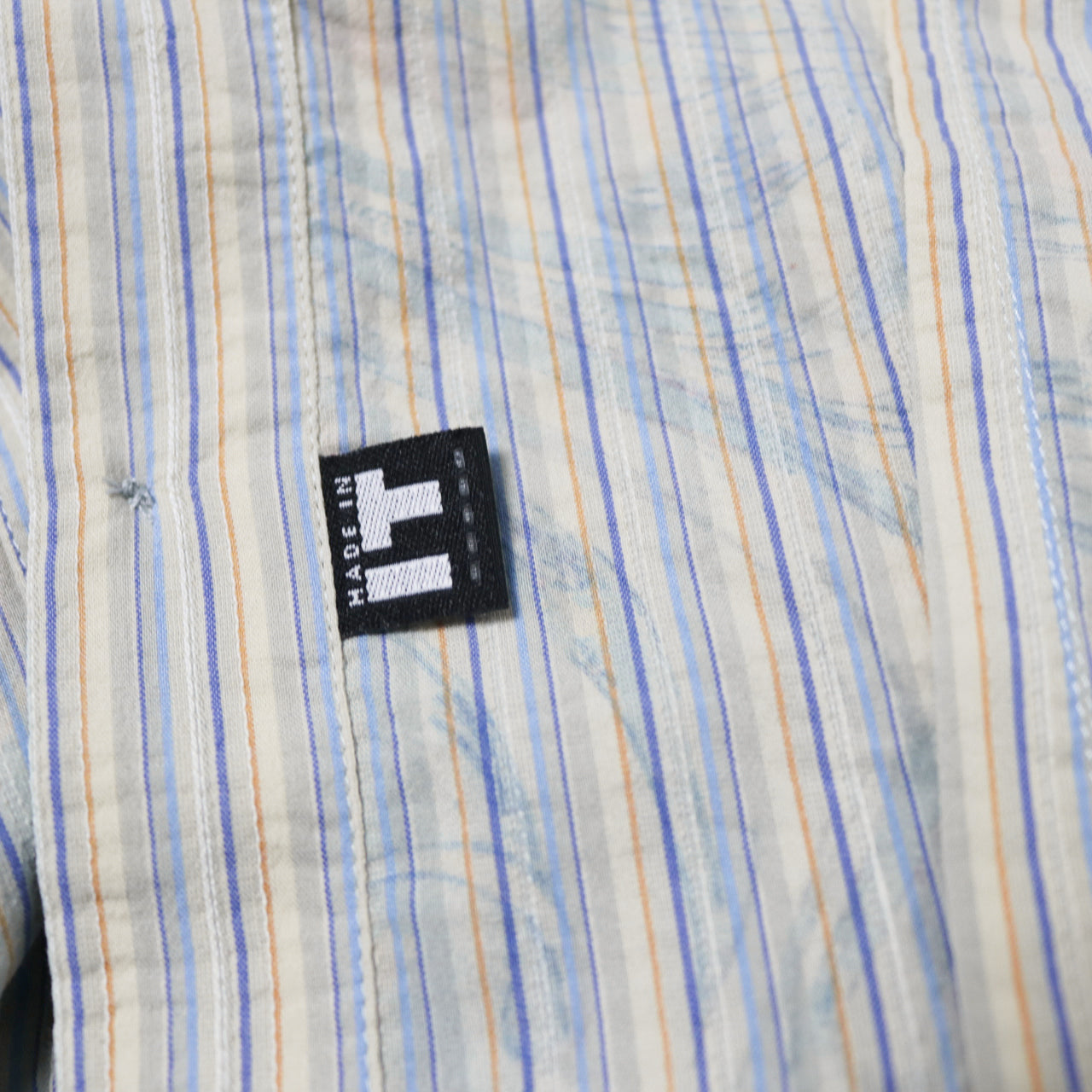 reworked Versace striped shirt