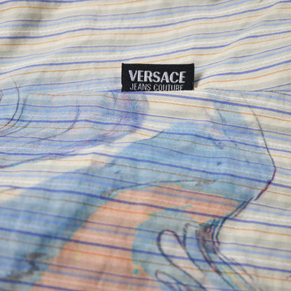 reworked Versace striped shirt