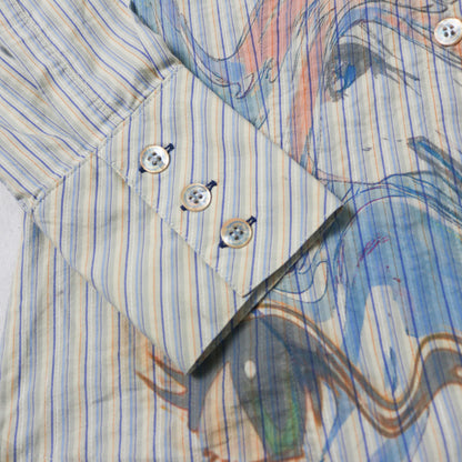 reworked Versace striped shirt