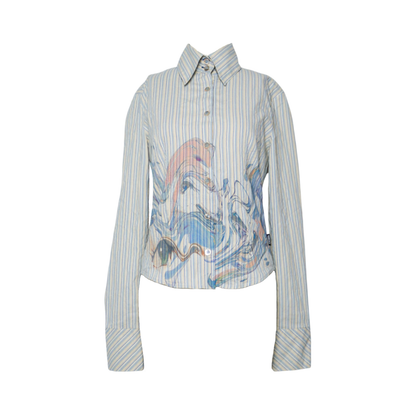 reworked Versace striped shirt - Size M