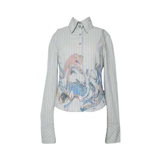 reworked Versace striped shirt - Size M