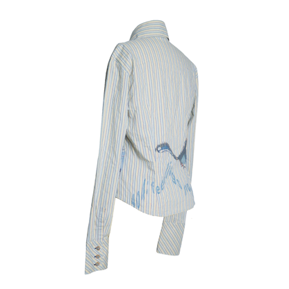 reworked Versace striped shirt