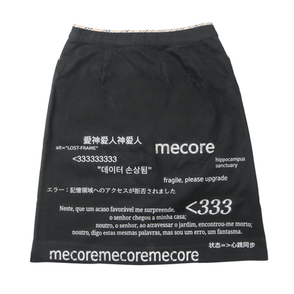 reworked Burberry skirt