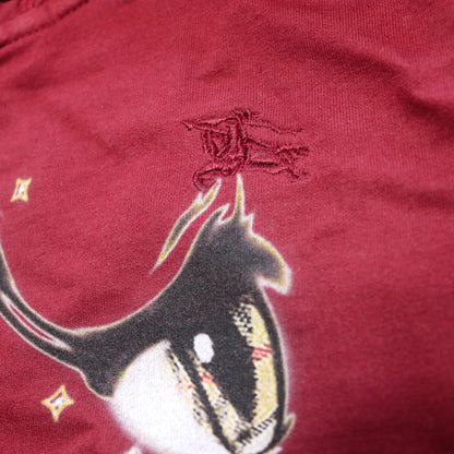 reworked Burberry studded fur trim zip hoodie - Size XL