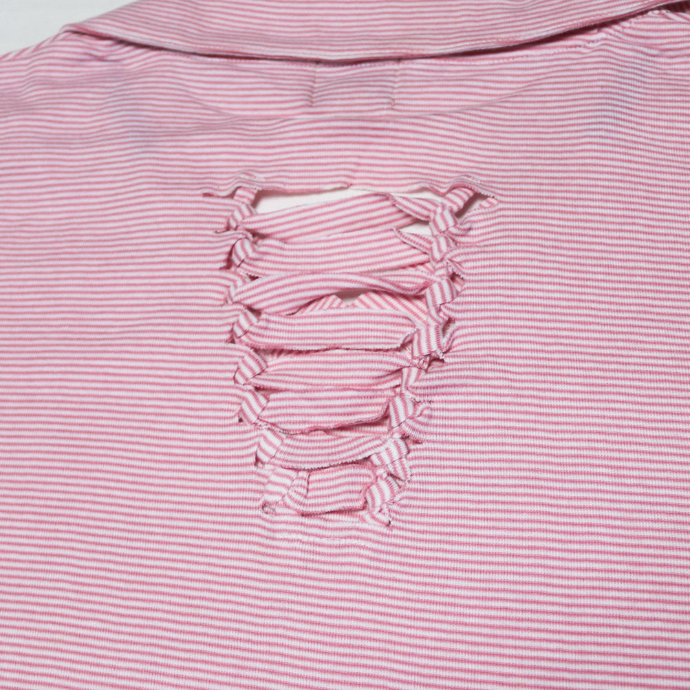 reworked Miss Sixty striped knit polo - Size M