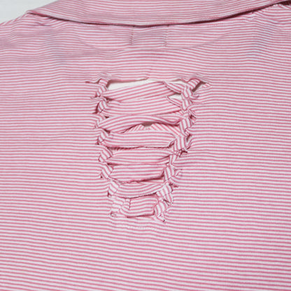 reworked Miss Sixty striped knit polo - Size M