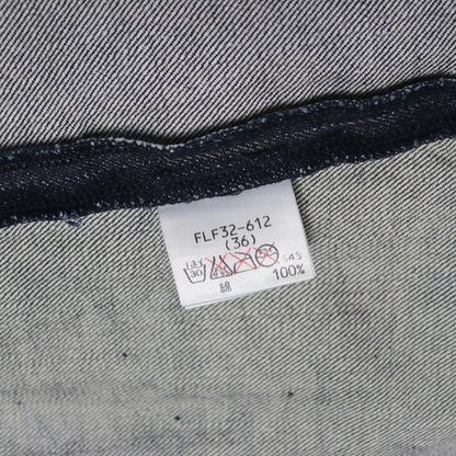 reworked Burberry denim midi skirt