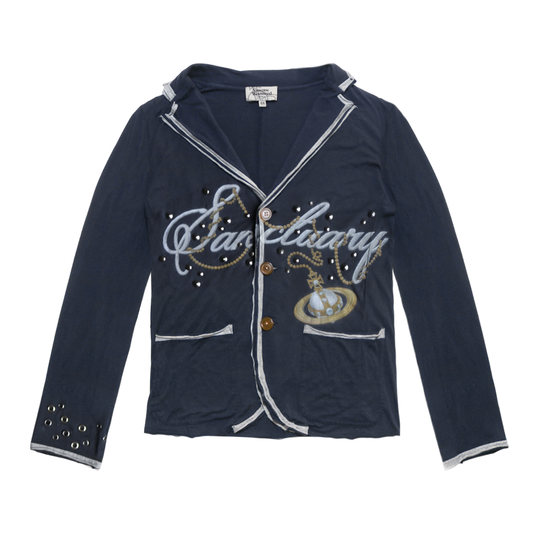 reworked Vivienne Westwood studded jersey blazer - Size 48