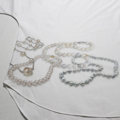 pearl chain crisp blouse