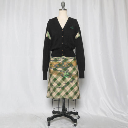 reworked Vivienne Westwood cardigan and skirt set