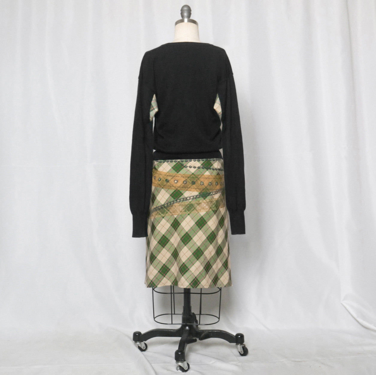 reworked Vivienne Westwood cardigan and skirt set