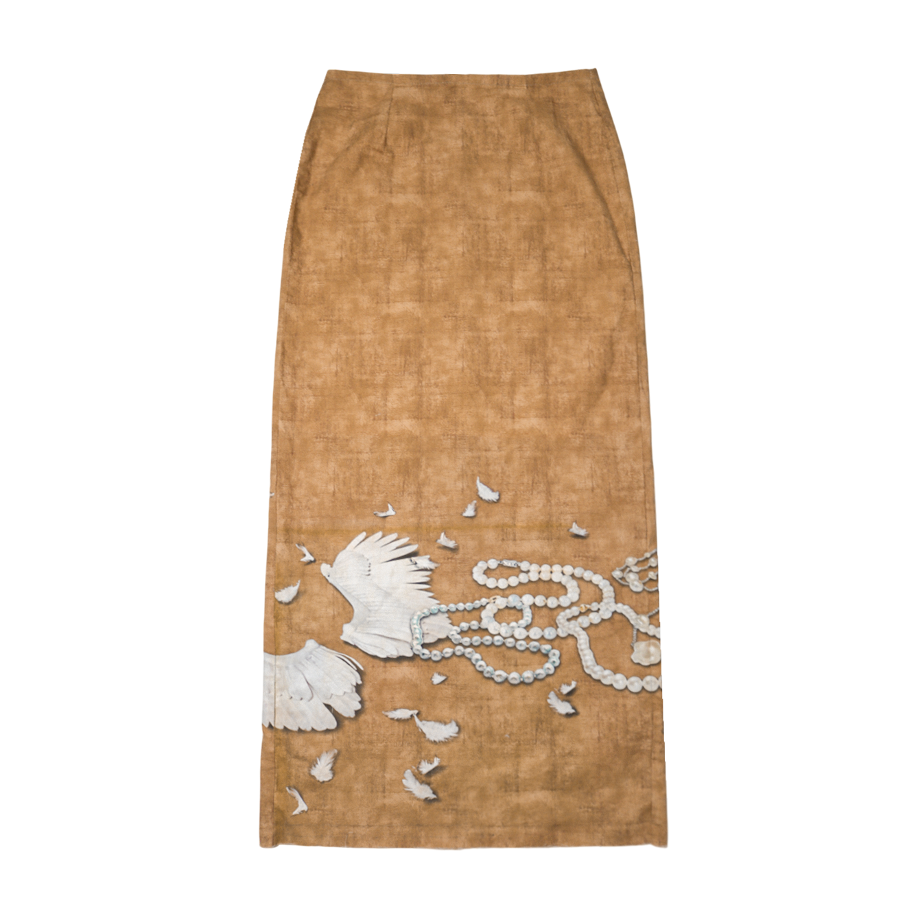 woodgrain maxi skirt