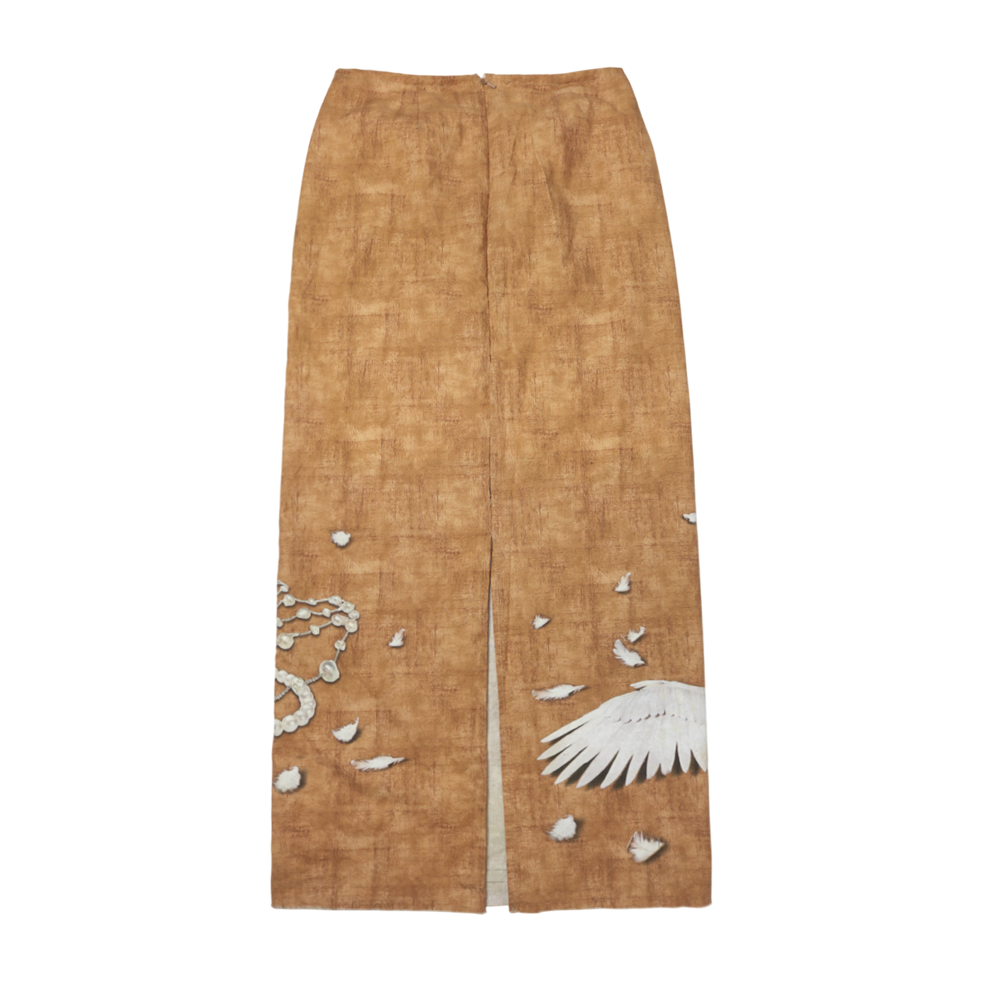 woodgrain maxi skirt