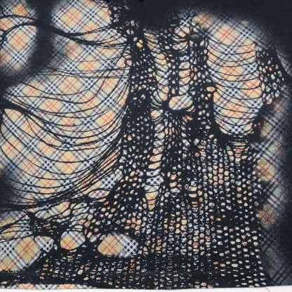 reworked Burberry nova check print top