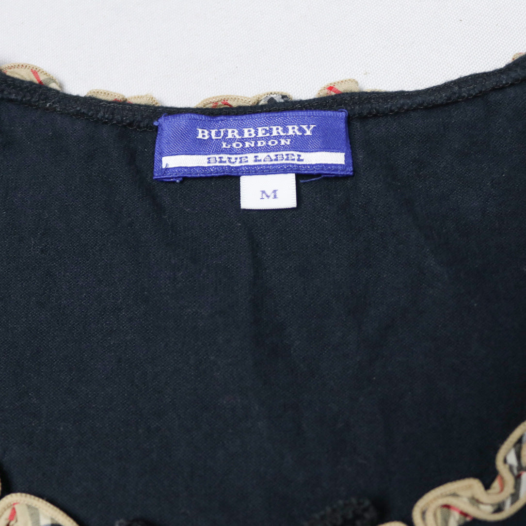 reworked Burberry nova check print top