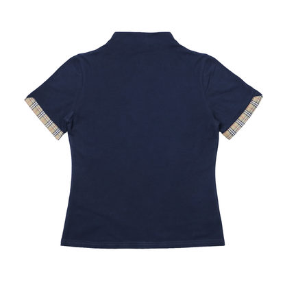 reworked Burberry zip up top