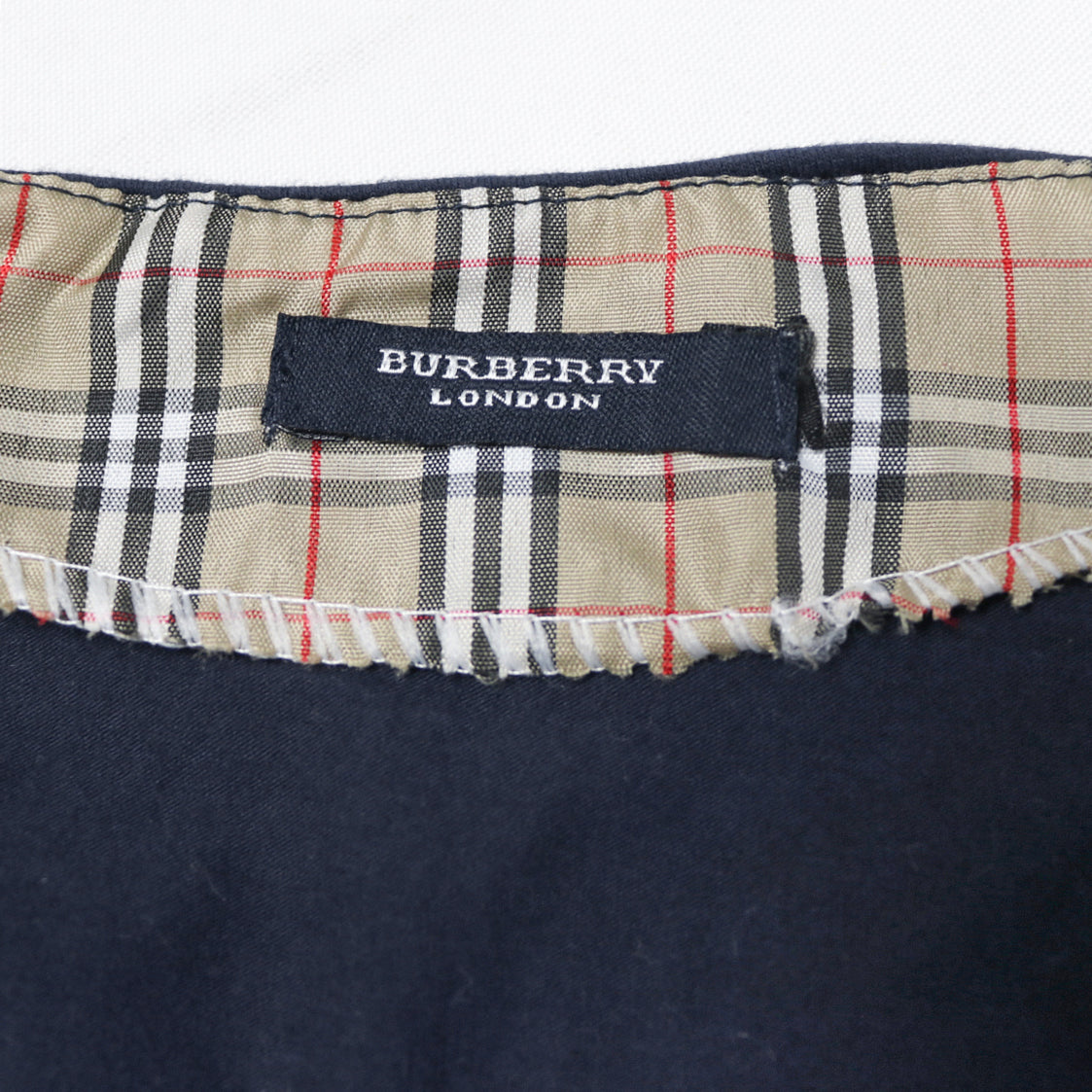 reworked Burberry zip up top