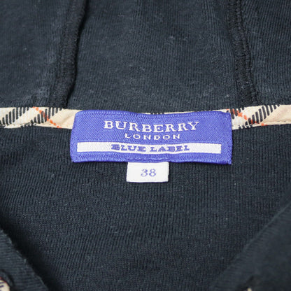 reworked Burberry fur trim zip hoodie - Size 38