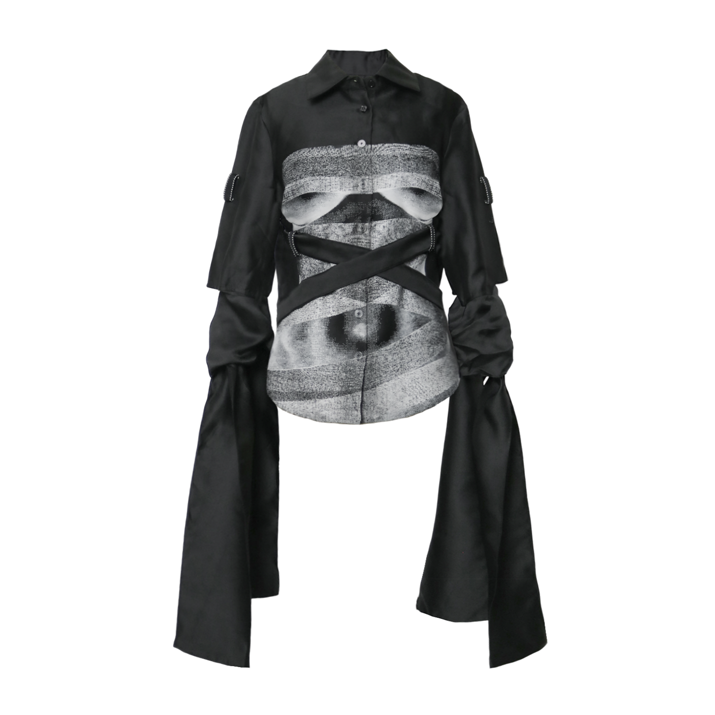 bondage torso print shirt