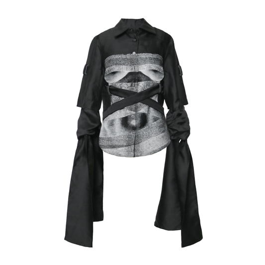 bondage torso print shirt