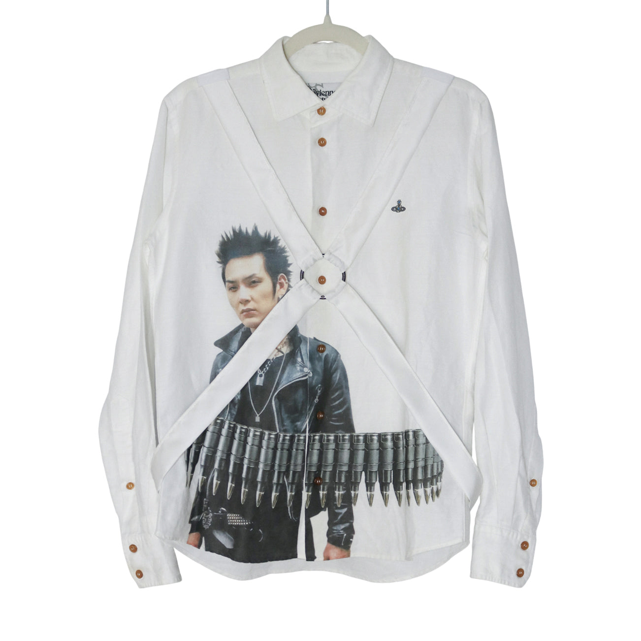 reworked Vivienne Westwood bondage button shirt