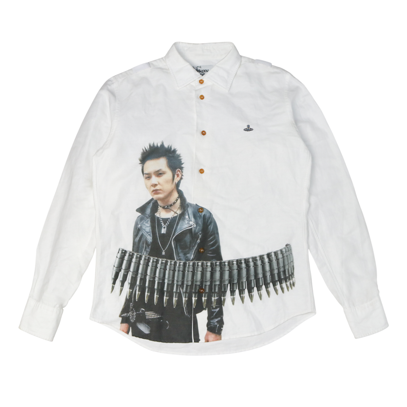 reworked Vivienne Westwood bondage button shirt