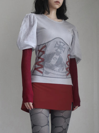 reworked Vivienne Westwood puff sleeve top - Size M